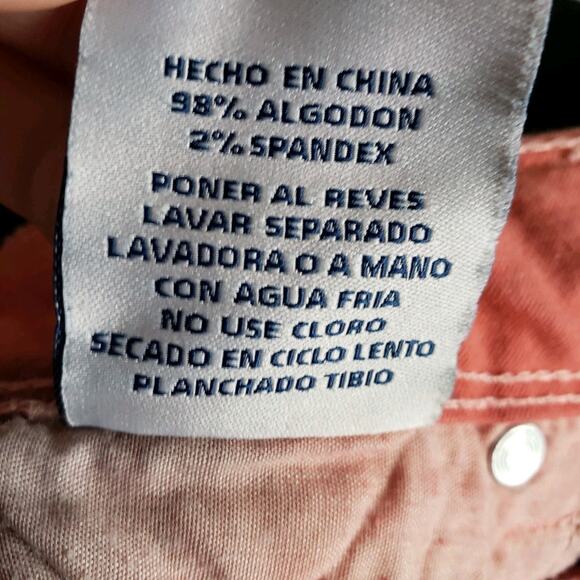 Revolution Revolt Jeans Womens 1 Pink Tie Dye Straight Leg Tapered Pants 27x28 - Picture 9 of 13